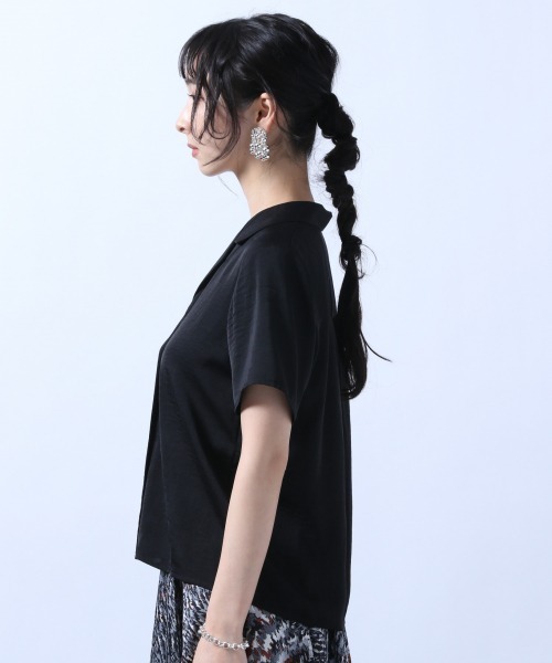 HARE（ハレ）の「ショートカイキンシャツ(HARE)（シャツ/ブラウス・レディース・ブラック/ブラック系その他/グリーン・FREE）」の12枚目の写真