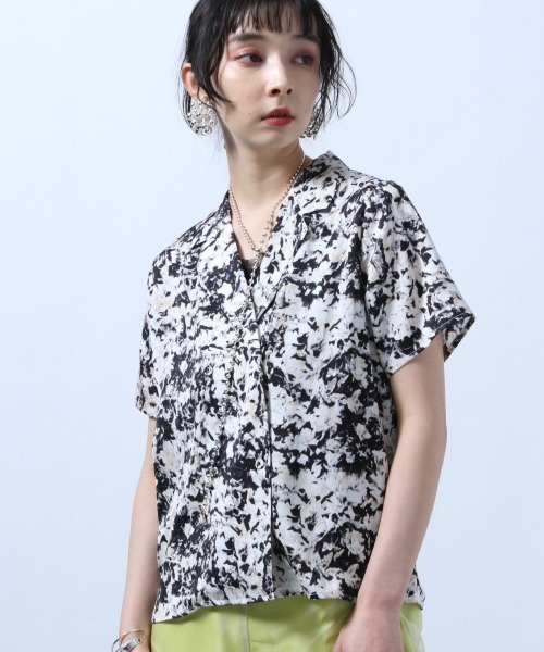 HARE（ハレ）の「ショートカイキンシャツ(HARE)（シャツ/ブラウス・レディース・ブラック/ブラック系その他/グリーン・FREE）」の22枚目の写真