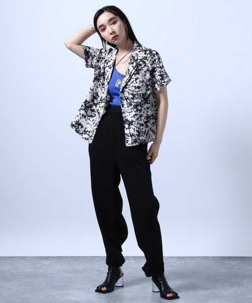 HARE（ハレ）の「ショートカイキンシャツ(HARE)（シャツ/ブラウス・レディース・ブラック/ブラック系その他/グリーン・FREE）」の20枚目の写真