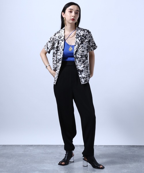 HARE（ハレ）の「ショートカイキンシャツ(HARE)（シャツ/ブラウス・レディース・ブラック/ブラック系その他/グリーン・FREE）」の21枚目の写真