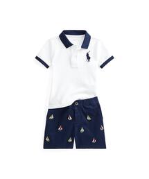 POLO RALPH LAUREN CHILDRENSWEAR（ポロ ラルフ ローレン チルドレンズウェア）の「ポロシャツ & エンブロイダード チノ ショートパンツ セット（ベビーギフト・キッズ）」