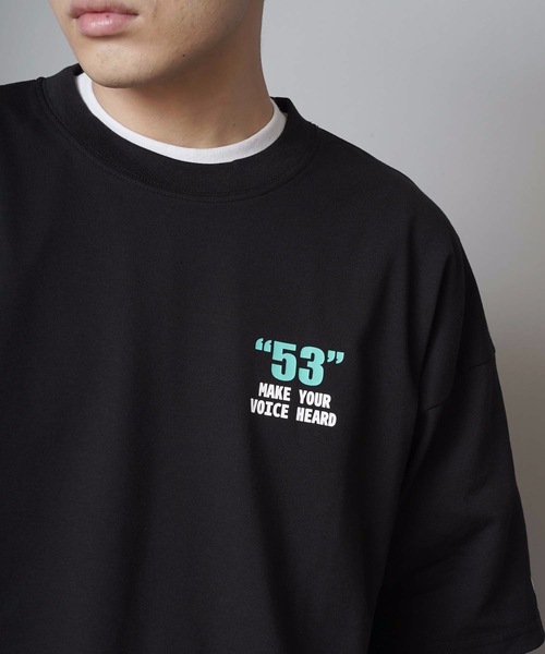 PLAYBOY（プレイボーイ）の「【PLAY BOY/プレイボーイ】スーパービッグシルエットプリントTシャツ バックプリント（Tシャツ/カットソー・メンズ・ブラック/ブラック系その他/ホワイト系その他/ホワイト・MEDIUM/LARGE）」の7枚目の写真