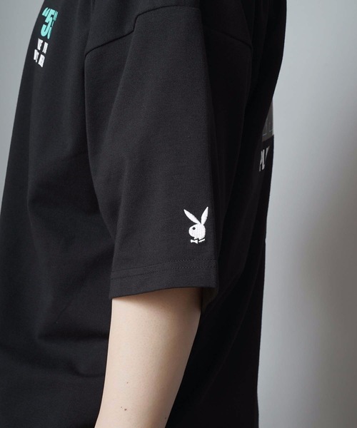 PLAYBOY（プレイボーイ）の「【PLAY BOY/プレイボーイ】スーパービッグシルエットプリントTシャツ バックプリント（Tシャツ/カットソー・メンズ・ブラック/ブラック系その他/ホワイト系その他/ホワイト・MEDIUM/LARGE）」の6枚目の写真