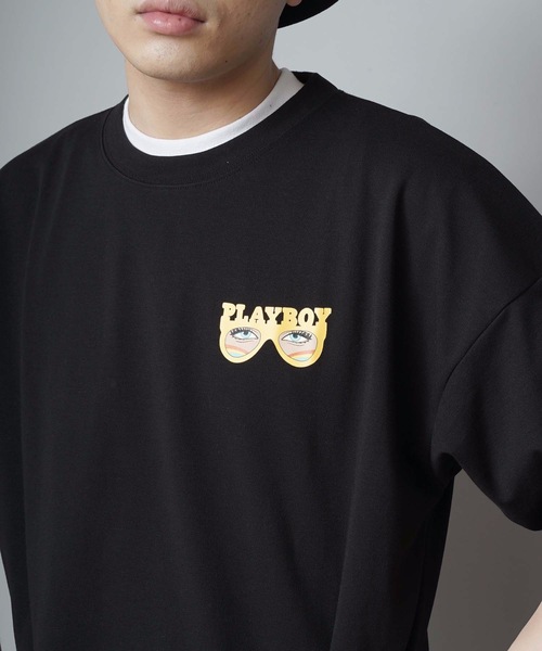PLAYBOY（プレイボーイ）の「【PLAY BOY/プレイボーイ】スーパービッグシルエットプリントTシャツ バックプリント（Tシャツ/カットソー・メンズ・ブラック/ブラック系その他/ホワイト系その他/ホワイト・MEDIUM/LARGE）」の10枚目の写真