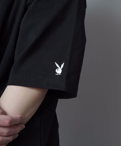 PLAYBOY（プレイボーイ）の「【PLAY BOY/プレイボーイ】スーパービッグシルエットプリントTシャツ バックプリント（Tシャツ/カットソー・メンズ・ブラック/ブラック系その他/ホワイト系その他/ホワイト・MEDIUM/LARGE）」の9枚目の写真