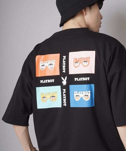 PLAYBOY（プレイボーイ）の「【PLAY BOY/プレイボーイ】スーパービッグシルエットプリントTシャツ バックプリント（Tシャツ/カットソー・メンズ・ブラック/ブラック系その他/ホワイト系その他/ホワイト・MEDIUM/LARGE）」の8枚目の写真