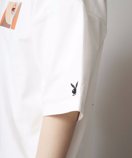 PLAYBOY（プレイボーイ）の「【PLAY BOY/プレイボーイ】スーパービッグシルエットプリントTシャツ バックプリント（Tシャツ/カットソー・メンズ・ブラック/ブラック系その他/ホワイト系その他/ホワイト・MEDIUM/LARGE）」の21枚目の写真