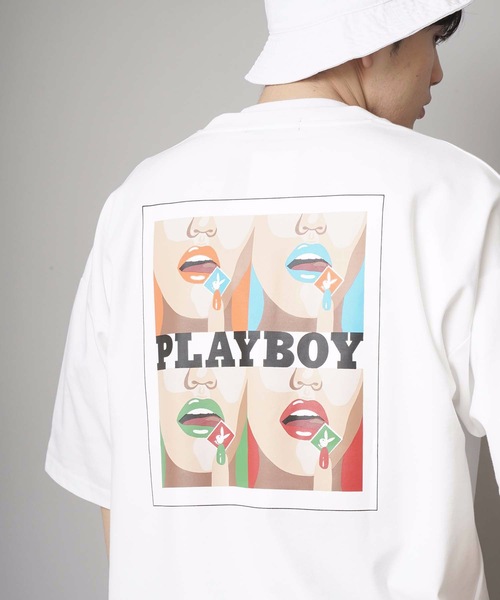 PLAYBOY（プレイボーイ）の「【PLAY BOY/プレイボーイ】スーパービッグシルエットプリントTシャツ バックプリント（Tシャツ/カットソー・メンズ・ブラック/ブラック系その他/ホワイト系その他/ホワイト・MEDIUM/LARGE）」の20枚目の写真
