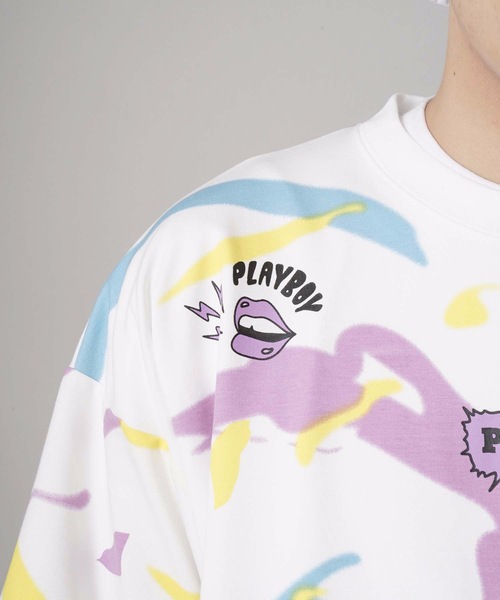 PLAYBOY（プレイボーイ）の「【PLAY BOY/プレイボーイ】スーパービッグシルエットプリントTシャツ バックプリント（Tシャツ/カットソー・メンズ・ブラック/ブラック系その他/ホワイト系その他/ホワイト・MEDIUM/LARGE）」の16枚目の写真