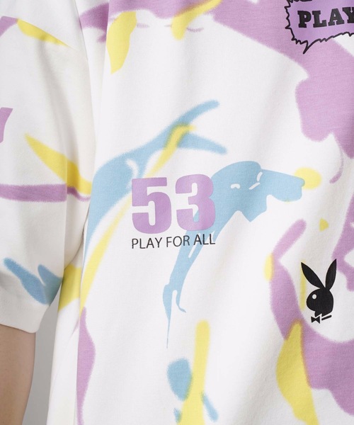 PLAYBOY（プレイボーイ）の「【PLAY BOY/プレイボーイ】スーパービッグシルエットプリントTシャツ バックプリント（Tシャツ/カットソー・メンズ・ブラック/ブラック系その他/ホワイト系その他/ホワイト・MEDIUM/LARGE）」の15枚目の写真