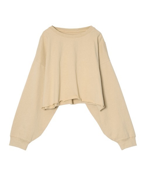 Re:EDIT(リエディ)の「USAコットンショート丈ロンT(Tシャツ/カットソー・レディース・スミクロ/ベージュ/ブルー/ホワイト/グレイッシュベージュ/グレー/ブラウン・MEDIUM/LARGE)」の21枚目の写真