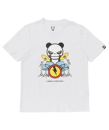 HIPANDA ハイパンダ メンズ ドラムス・プリント 半袖Tシャツ
