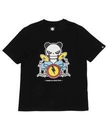 HIPANDA ハイパンダ メンズ ドラムス・プリント 半袖Tシャツ