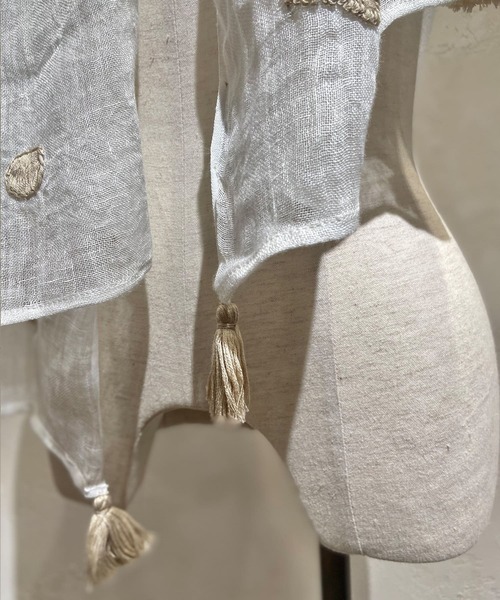 BEARDSLEY（ビアズリー）の「《CITRUS》ストール（ストール/ショール・レディース・ネイビー/ホワイト・FREE）」の17枚目の写真