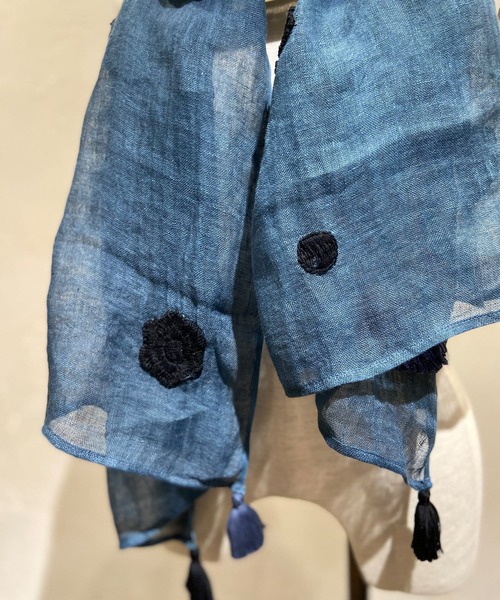 BEARDSLEY（ビアズリー）の「《CITRUS》ストール（ストール/ショール・レディース・ネイビー/ホワイト・FREE）」の12枚目の写真