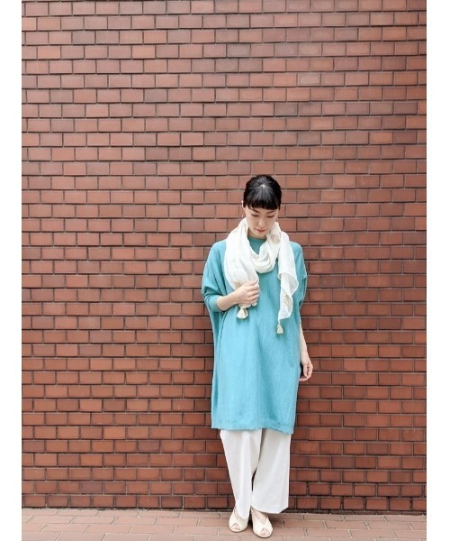 BEARDSLEY（ビアズリー）の「《CITRUS》ストール（ストール/ショール・レディース・ネイビー/ホワイト・FREE）」の3枚目の写真