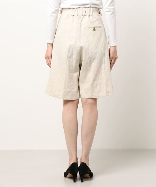 Te chichi CLASSIC（テチチクラシック）の「フレンチリネンショートパンツ（その他パンツ・レディース・ブラウン/カーキ/キナリ・MEDIUM/SMALL）」の4枚目の写真