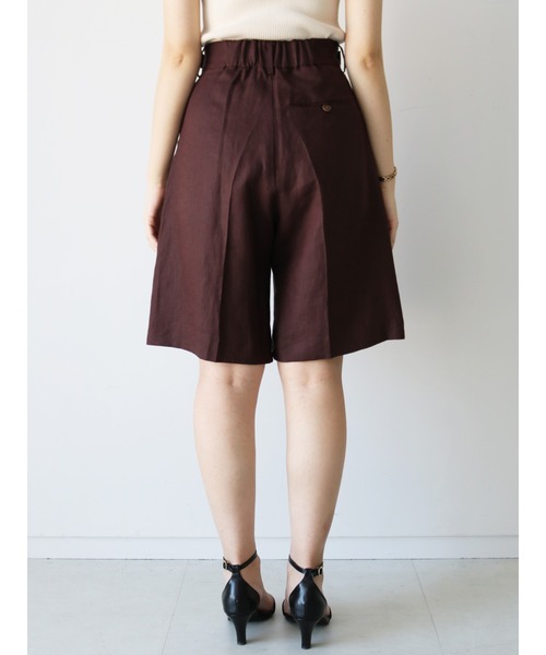 Te chichi CLASSIC（テチチクラシック）の「フレンチリネンショートパンツ（その他パンツ・レディース・ブラウン/カーキ/キナリ・MEDIUM/SMALL）」の7枚目の写真
