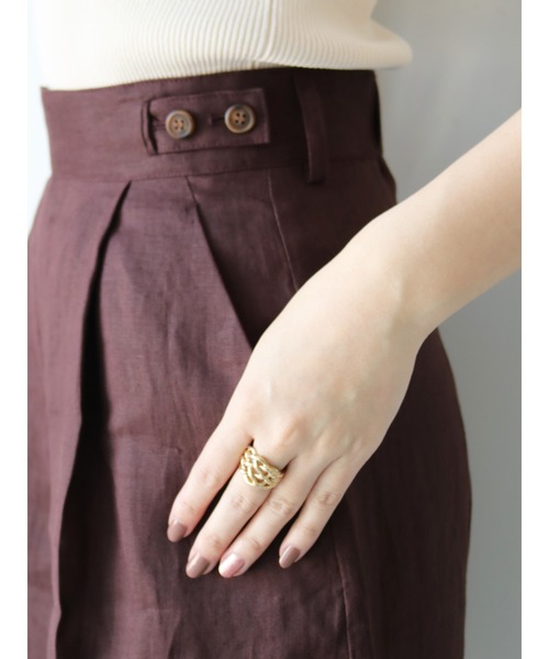 Te chichi CLASSIC（テチチクラシック）の「フレンチリネンショートパンツ（その他パンツ・レディース・ブラウン/カーキ/キナリ・MEDIUM/SMALL）」の9枚目の写真