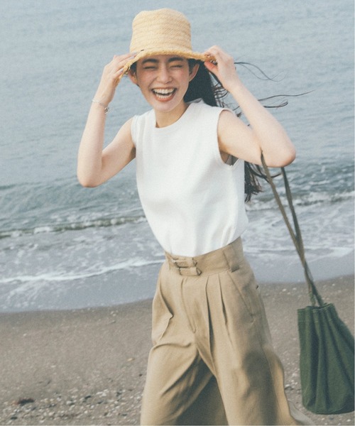 Spick & Span（スピックアンドスパン）の「【YURIE A.× Spick & Span】サーマルプルオーバー◆（Tシャツ/カットソー・レディース・ホワイト/スミクロ・FREE）」の9枚目の写真