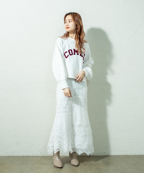 mystic(ミスティック)の「ロングスカート(スカート・レディース・オフホワイト・FREE)」の9枚目の写真