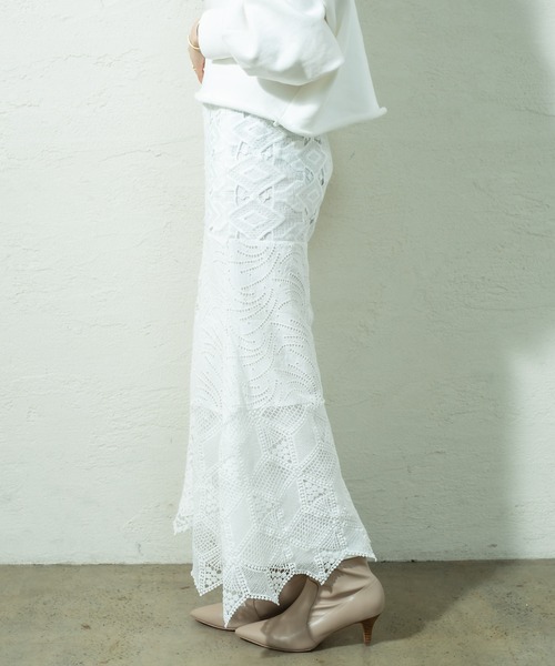 mystic(ミスティック)の「ロングスカート(スカート・レディース・オフホワイト・FREE)」の6枚目の写真