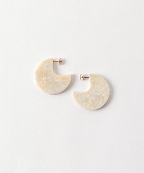 green label relaxing(グリーンレーベルリラクシング)の「CFC マーブル ストーン サークルカット ピアス(ピアス(両耳用)・レディース・オフホワイト/コバルトブルー/ライトピンク・FREE)」の2枚目の写真