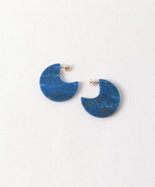 green label relaxing(グリーンレーベルリラクシング)の「CFC マーブル ストーン サークルカット ピアス(ピアス(両耳用)・レディース・オフホワイト/コバルトブルー/ライトピンク・FREE)」の1枚目の写真