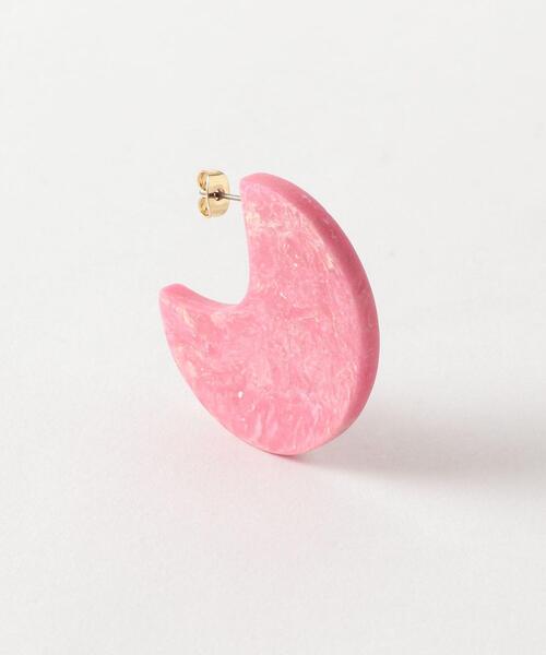 green label relaxing(グリーンレーベルリラクシング)の「CFC マーブル ストーン サークルカット ピアス(ピアス(両耳用)・レディース・オフホワイト/コバルトブルー/ライトピンク・FREE)」の9枚目の写真