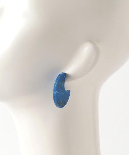 green label relaxing(グリーンレーベルリラクシング)の「CFC マーブル ストーン サークルカット ピアス(ピアス(両耳用)・レディース・オフホワイト/コバルトブルー/ライトピンク・FREE)」の7枚目の写真