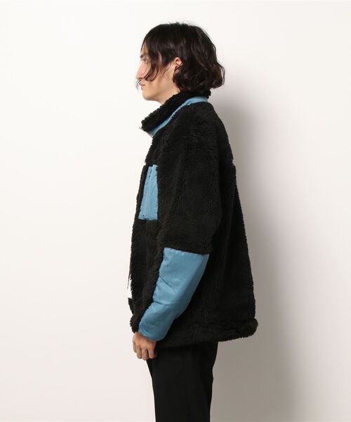 チチカカ（チチカカ）の「【ユニセックス】シャギーボア配色ジャケット（ブルゾン・メンズ・ブラック/オフホワイト・MEDIUM/LARGE）」の3枚目の写真
