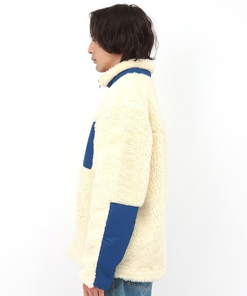 チチカカ（チチカカ）の「【ユニセックス】シャギーボア配色ジャケット（ブルゾン・メンズ・ブラック/オフホワイト・MEDIUM/LARGE）」の13枚目の写真