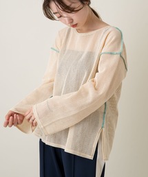 Kastane | メッシュ配色ステッチプルオーバー(Tシャツ/カットソー)