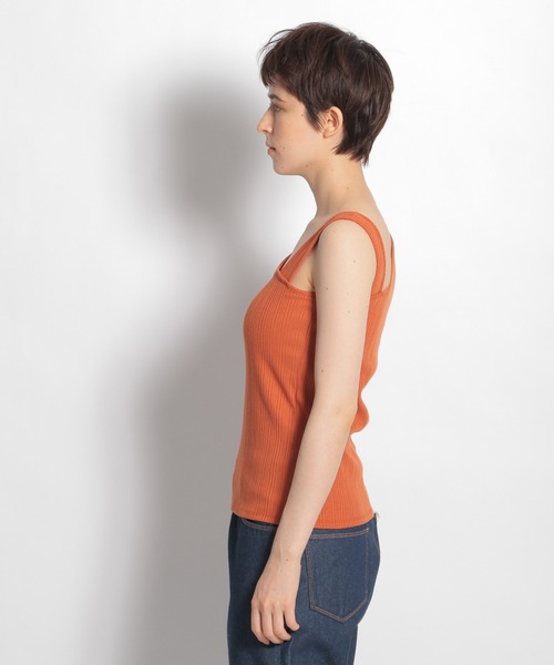 niko and...（ニコアンド）の「カップ付きアシメリブタンクトップ（タンクトップ・レディース・ブラック/ブラウン/アイボリー/ライトグリーン・MEDIUM/SMALL）」の14枚目の写真