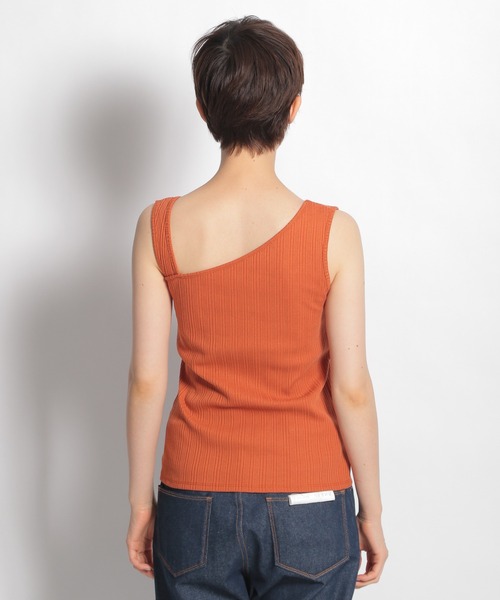 niko and...（ニコアンド）の「カップ付きアシメリブタンクトップ（タンクトップ・レディース・ブラック/ブラウン/アイボリー/ライトグリーン・MEDIUM/SMALL）」の7枚目の写真