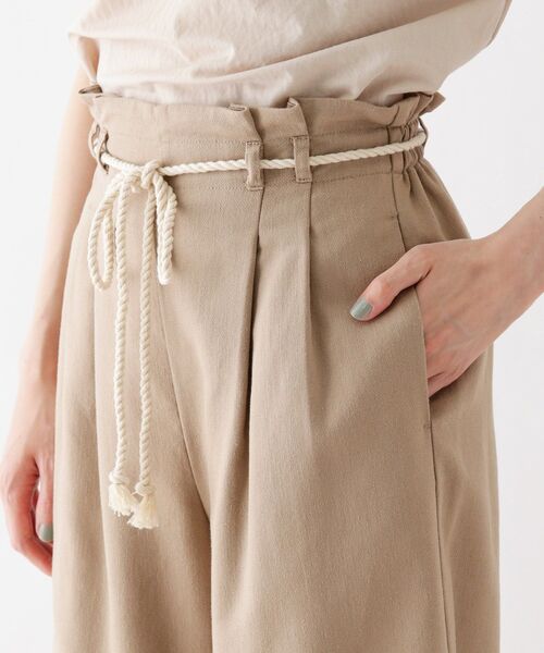 DRESKIP（ドレスキップ）の「◆リネン混ベルトワイドパンツ（その他パンツ・レディース・サンドベージュ/ネイビー/オフホワイト・03/02/04）」の13枚目の写真