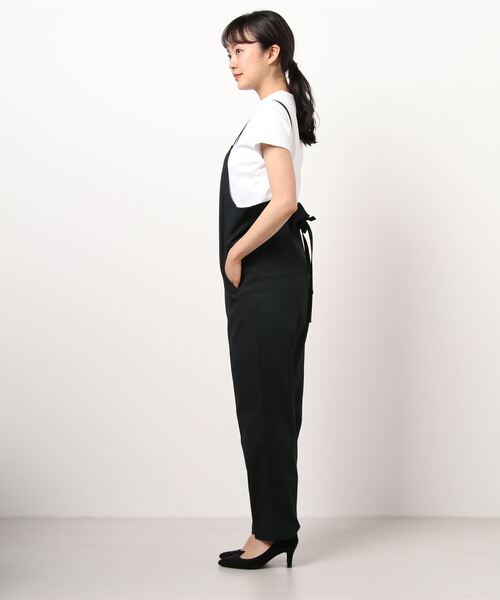 Abahouse Devinette(ドゥヴィネット)の「【Mylanka】コットンリネンサロペット(サロペット/オーバーオール・レディース・ブラック・フリー)」の2枚目の写真