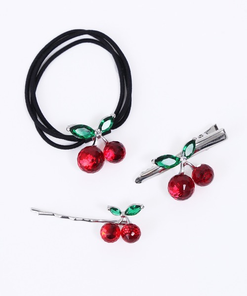 WC（ダブル シー）の「チェリービジューアクセセット（ヘアゴム・レディース・その他1・FREE）」の4枚目の写真