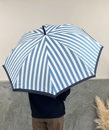 DONOBAN（ドノバン）の「裾配色ストライプ雨傘（長傘）」