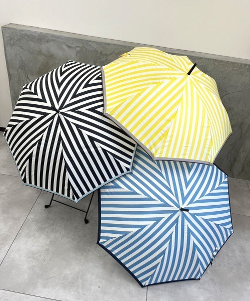 DONOBAN（ドノバン）の「裾配色ストライプ雨傘（長傘・レディース・ブルー系その他/グリーン系その他/ブラック系その他/グレー系その他/イエロー系その他・ONESIZE）」の19枚目の写真