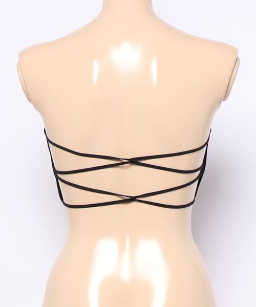 RASVOA（ラスボア）の「バッククロスチューブトップ/ブラットップ（チューブトップ・レディース・ブラック/オフホワイト・FREE）」の4枚目の写真