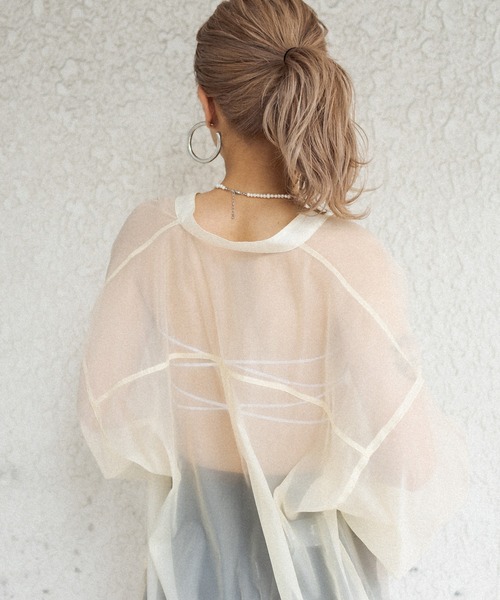 RASVOA（ラスボア）の「バッククロスチューブトップ/ブラットップ（チューブトップ・レディース・ブラック/オフホワイト・FREE）」の11枚目の写真