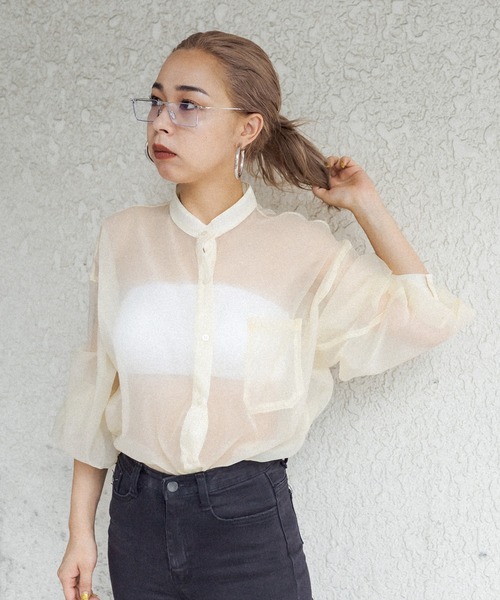 RASVOA（ラスボア）の「バッククロスチューブトップ/ブラットップ（チューブトップ・レディース・ブラック/オフホワイト・FREE）」の8枚目の写真