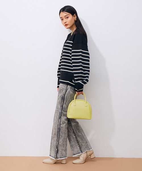 ADAM ET ROPE'（アダムエロペ）の「ラウンドミニボストン（ボストンバッグ・レディース・ライトグレー/ブラック/イエロー/ホワイト系その他・FREE）」の20枚目の写真