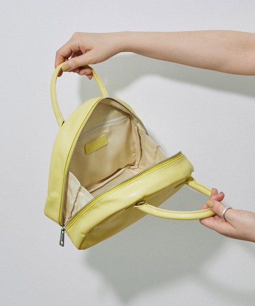 ADAM ET ROPE'（アダムエロペ）の「ラウンドミニボストン（ボストンバッグ・レディース・ライトグレー/ブラック/イエロー/ホワイト系その他・FREE）」の10枚目の写真