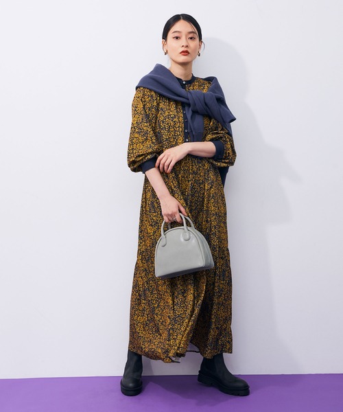 ADAM ET ROPE'（アダムエロペ）の「ラウンドミニボストン（ボストンバッグ・レディース・ライトグレー/ブラック/イエロー/ホワイト系その他・FREE）」の7枚目の写真