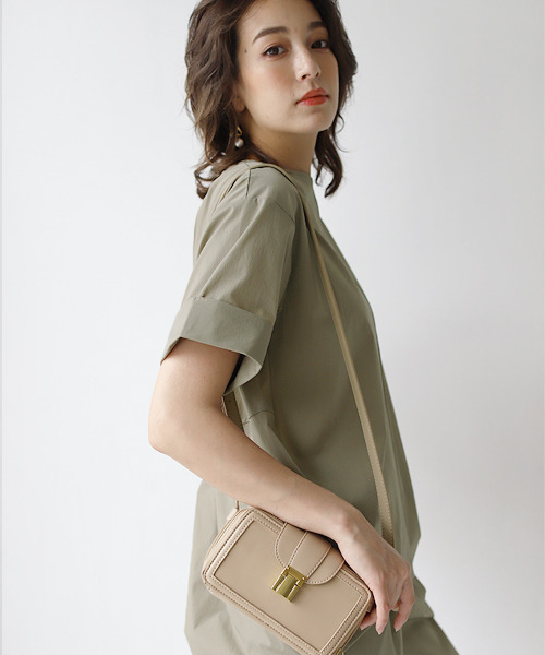 REAL CUBE（リアルキューブ）の「バックタックデザインブラウス（シャツ/ブラウス・レディース・ブラック/ブラウン/カーキ・FREE）」の14枚目の写真