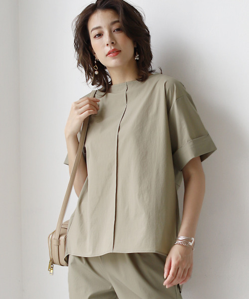 REAL CUBE（リアルキューブ）の「バックタックデザインブラウス（シャツ/ブラウス・レディース・ブラック/ブラウン/カーキ・FREE）」の8枚目の写真