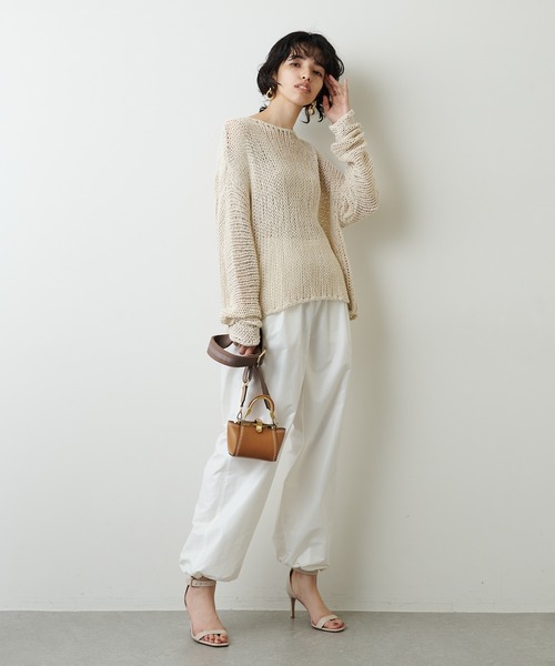 2025SS今季美品★ウィムガゼット　コットンシルクプルオーバー　ベージュ 2025SS今季美品☆ウィムガゼット コットンシルクプルオーバー