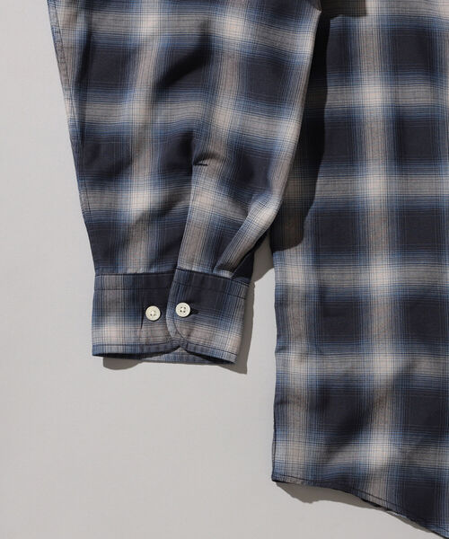 BEAMS（ビームス）の「BEAMS / パネル オンブレチェック シャツ（シャツ/ブラウス・メンズ・ネイビー/ブルー・LARGE/X-LARGE/SMALL/MEDIUM）」の13枚目の写真